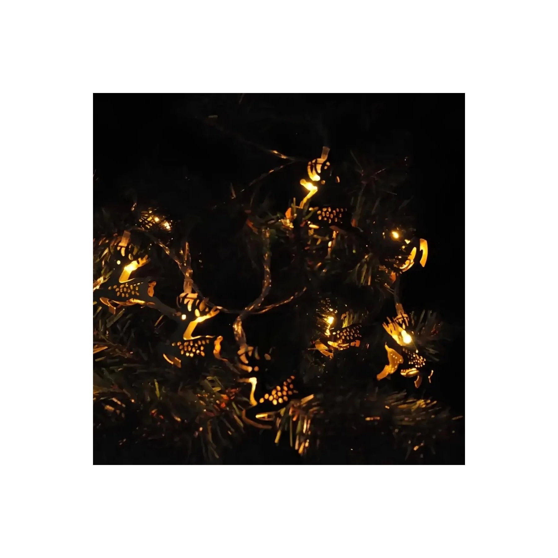 Yılbaşı Led ışık 3metre GEYİK figürlü yılbaşı pilli gün ışığı süsleme ışığı