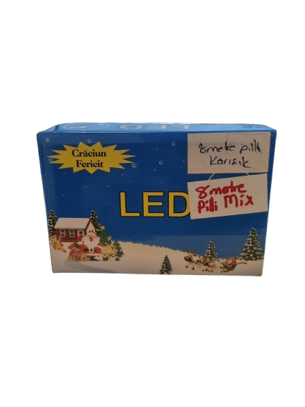 Yılbaşı Led ışık 8m pirinç karışık pilli Kutulu