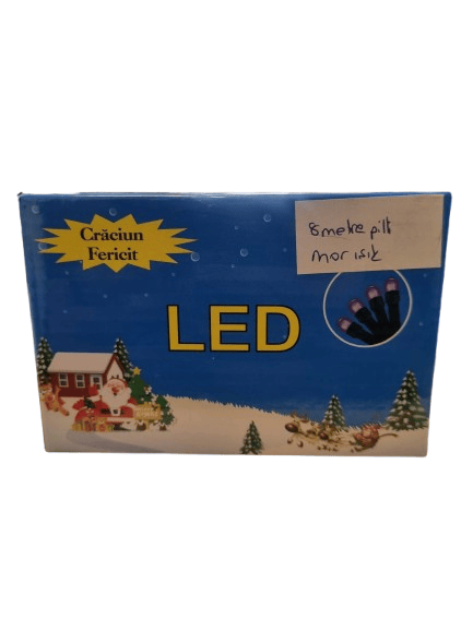 Yılbaşı Led ışık 8m pirinç mor ışık pilli