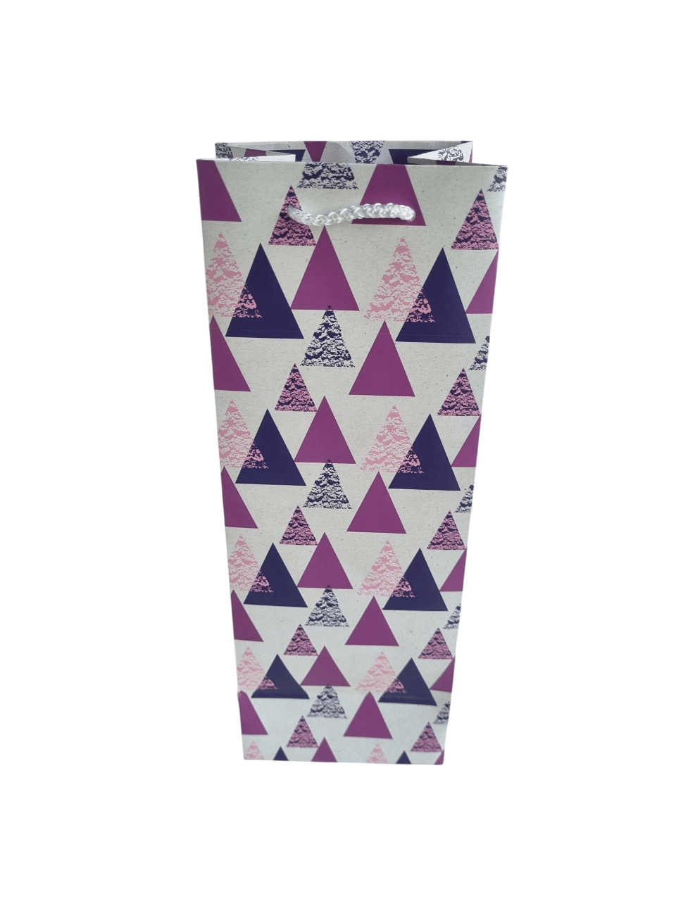 Yılbaşı Mor Üçgen Modeli Bottle Şişe  Çanta13x36cmx10cm
