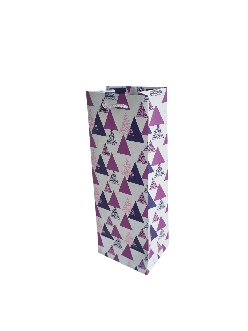 Yılbaşı Mor Üçgen Modeli Bottle Şişe  Çanta13x36cmx10cm