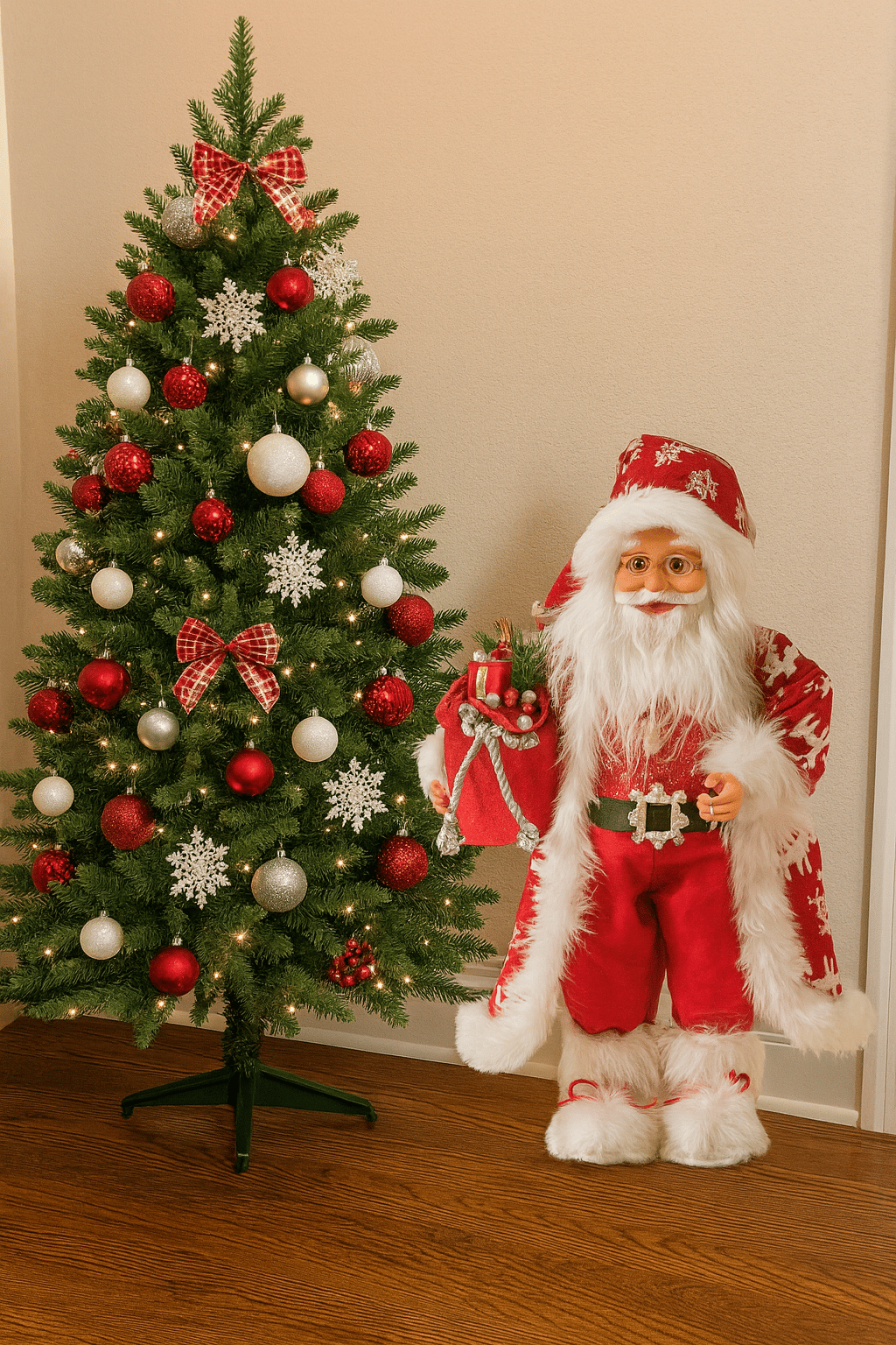 Yılbaşı Noel Baba 120cm Kırmızı Geyik Kostümlü Lamb