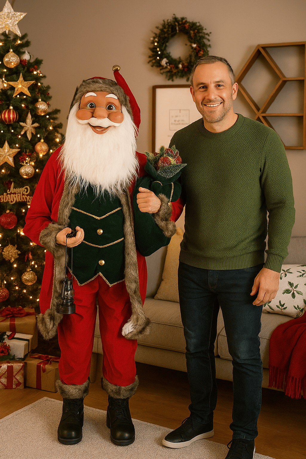 Yılbaşı Noel Baba 180CM lüks Noel baba