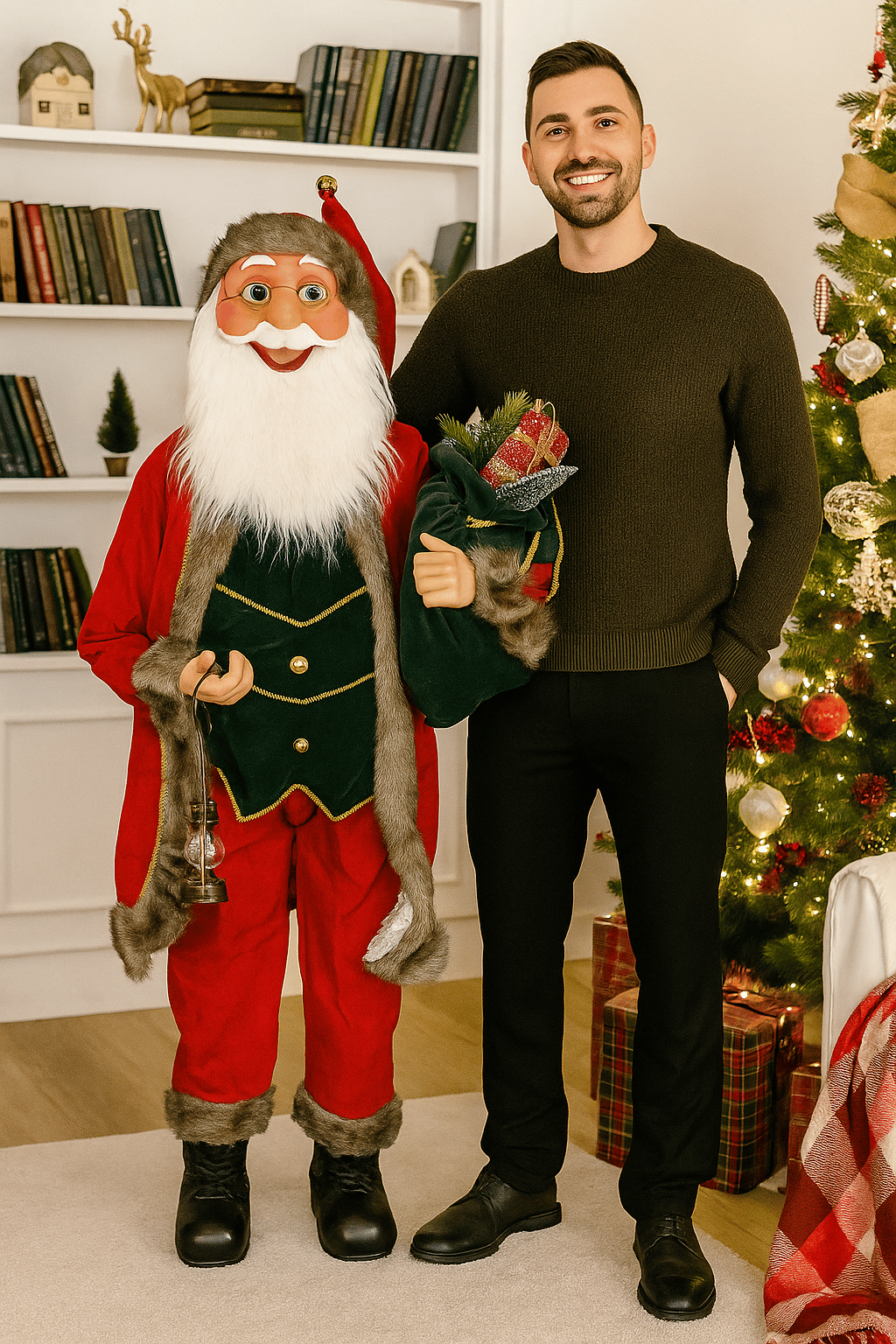 Yılbaşı Noel Baba 180CM lüks Noel baba