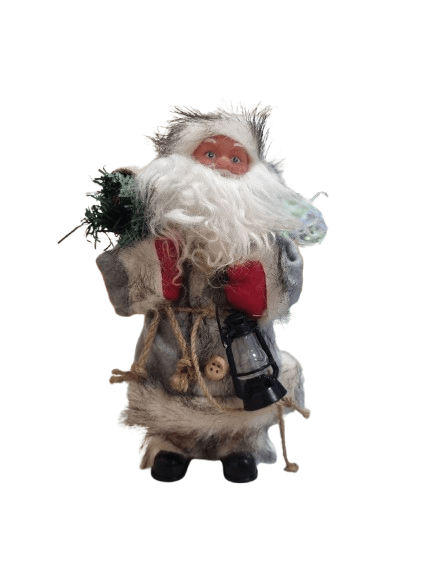 Yılbaşı Noel baba 25 cm Gaz Lambalı Pilli Hareketli Şarkı Söyleyen