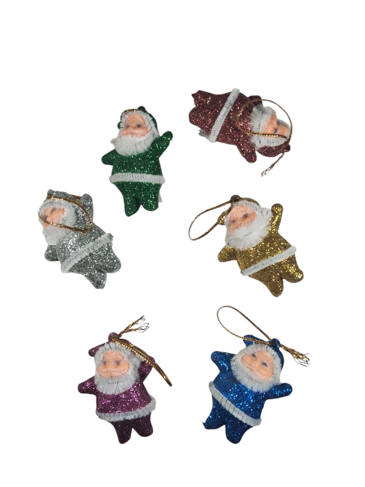 Yılbaşı Noel Baba Figürleri 5cm 6lı Renkli