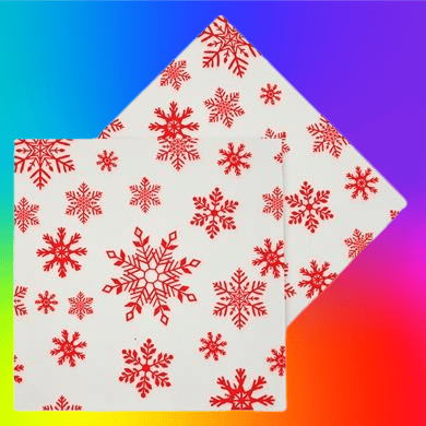 Yılbaşı peçete beyaz üstü kırmızı kartaneli 16lı