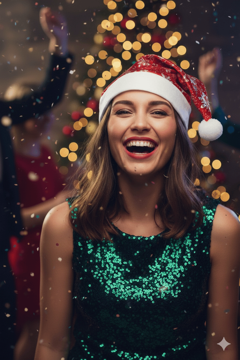 Yılbaşı Şapkası Parlak Kadife Noel Baba Kırmızı  Kartanesi Desenli Kafa Tam Tur 58 cm