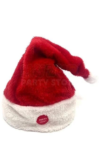Yılbaşı Şapkası peluş hareketli müzikli lüks