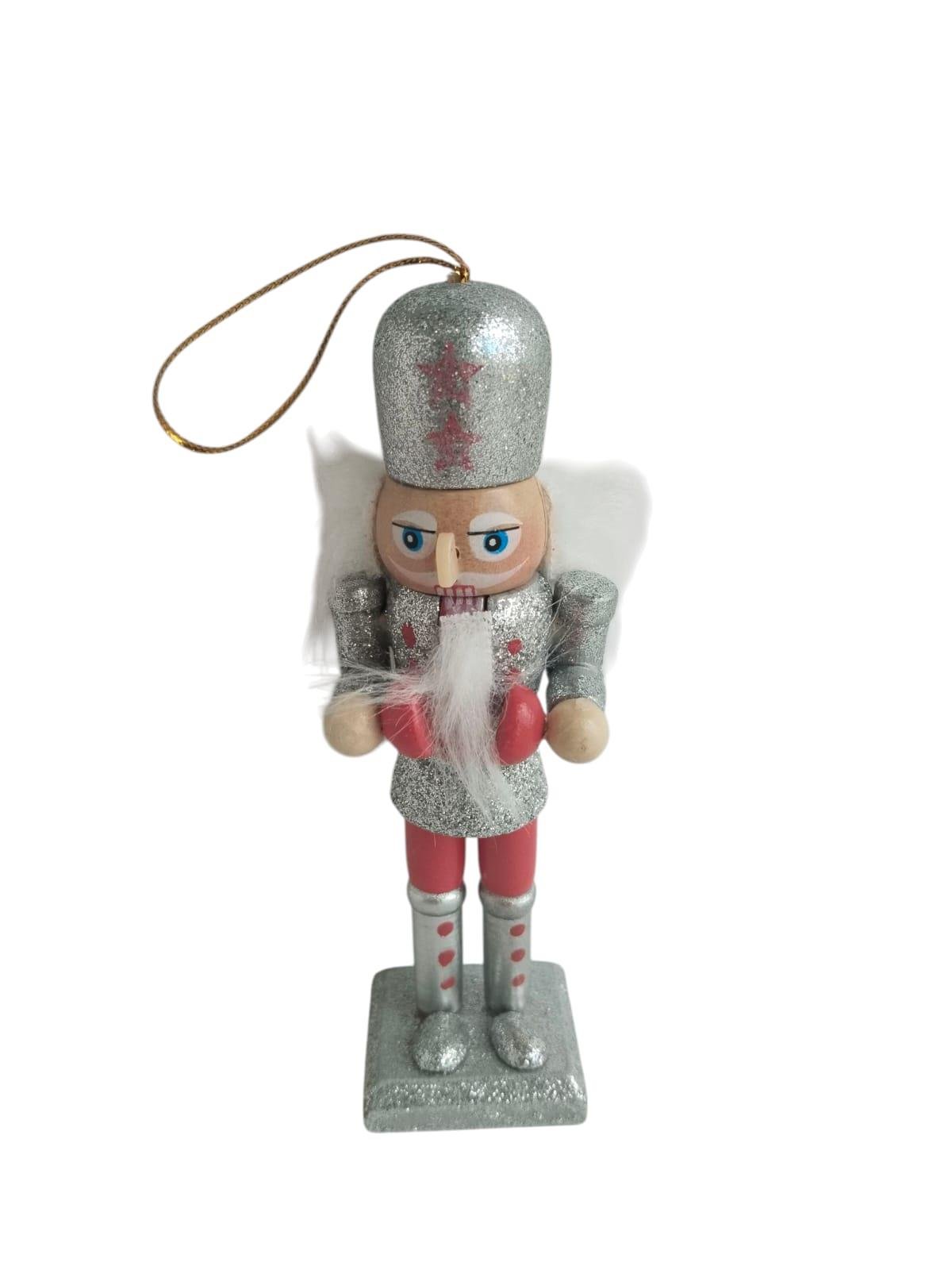 Yılbaşı süsü 001 Kurşun Asker 13cm  Gri Şapka Puantiyeli Kostüm