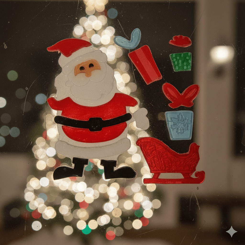 Yılbaşı Temalı jel stickers Noel babalı       