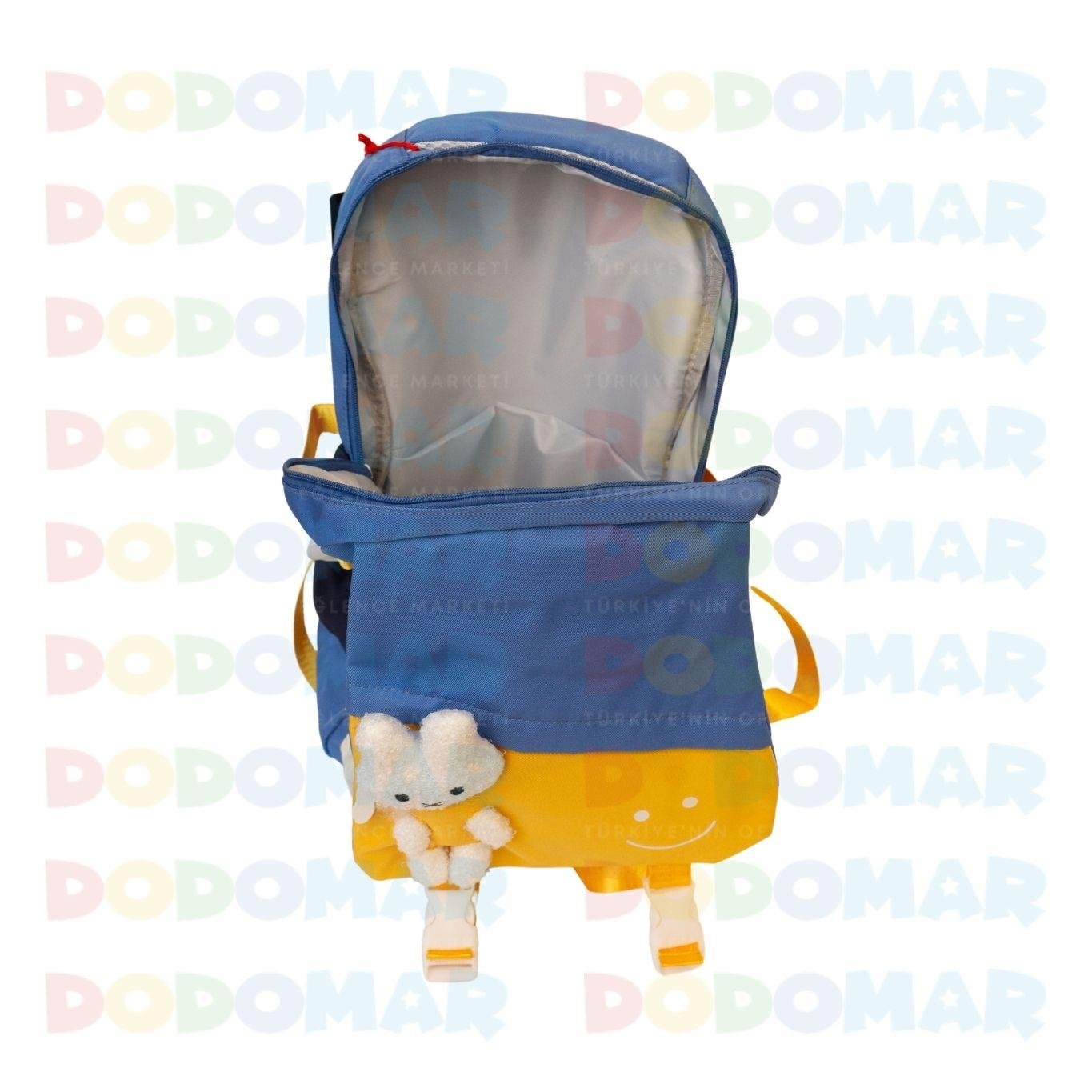 Young Ayıcık Maskot 2 Göz Okul Çantası - Sırt çantası 51665 MAVİ