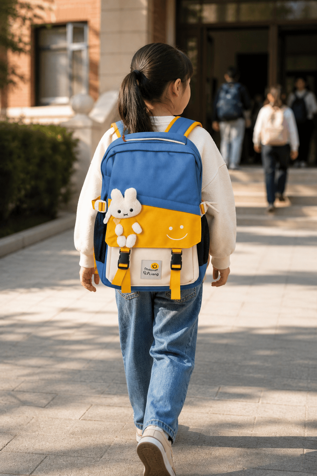 Young51665 ayıcık maskot 2göz okul sırt çantaMAVİ