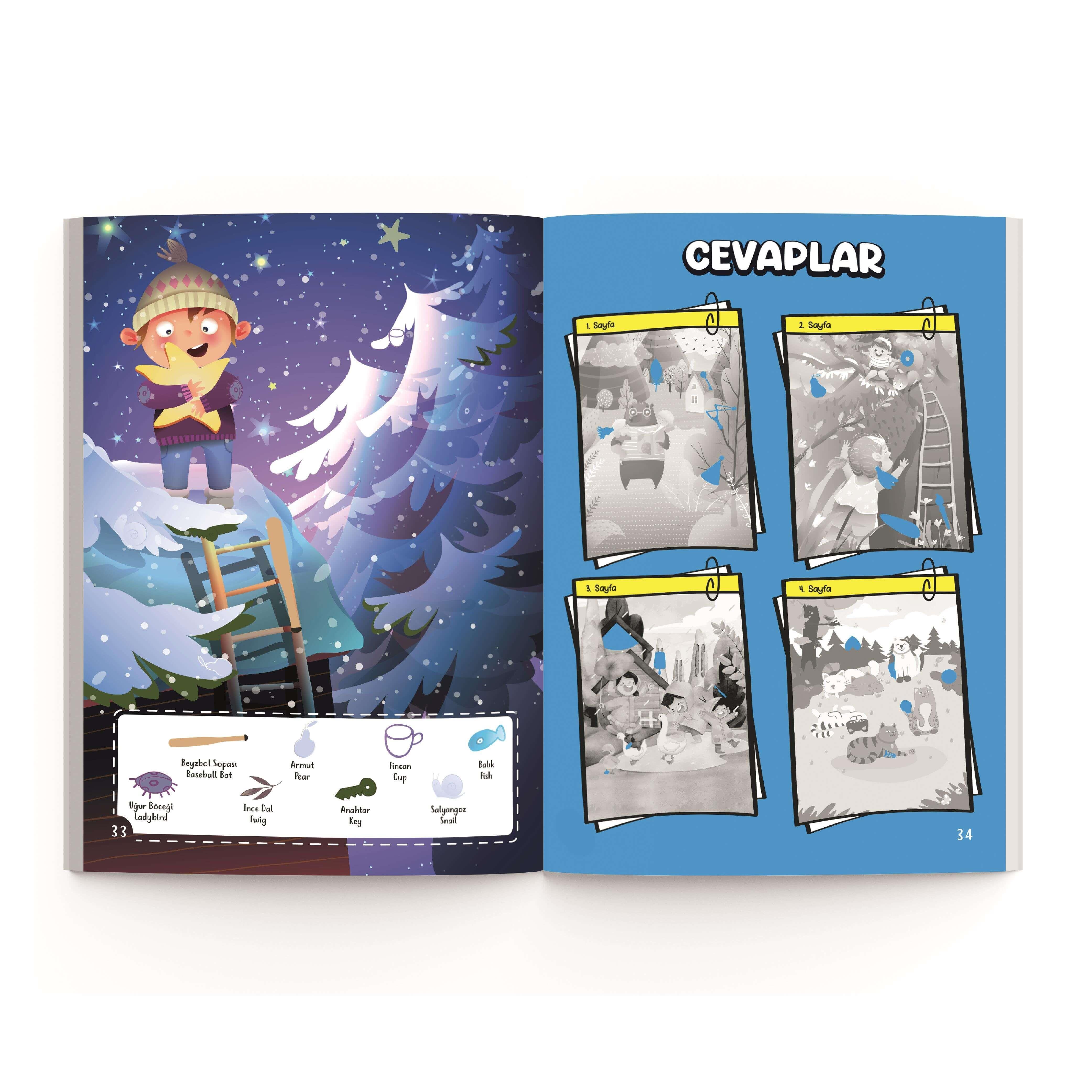 Yükselen z.3+ Yaş Sticker Hidden Objects 2'li Set
