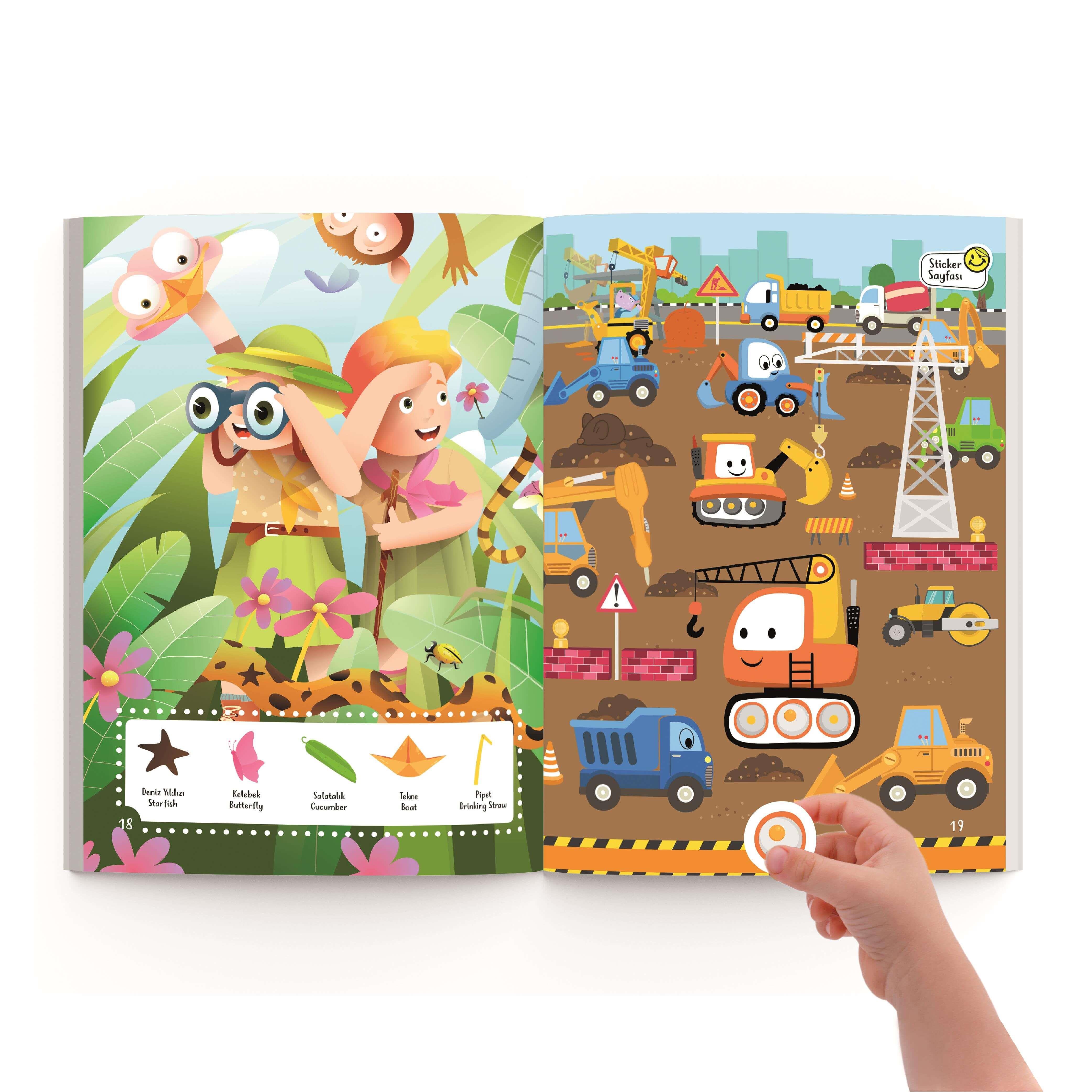 Yükselen z.3+ Yaş Sticker Hidden Objects 2'li Set