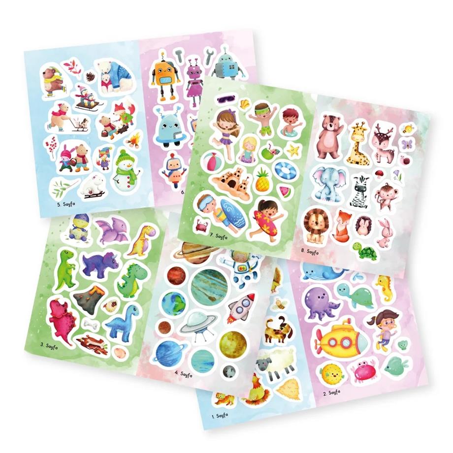 Yükselen Zeka Tükenmeyen Stickers Kitabım