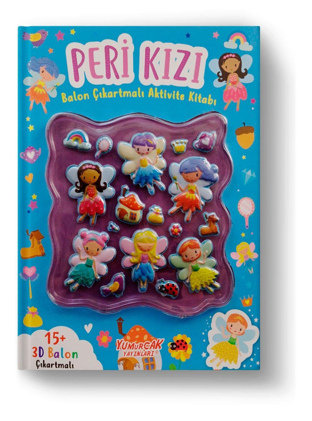 Yumurcak 3D Balon Çıkartmalı Aktiviteli Boyama Kitabı Tek Boynuzlu At 15 li 3d Balonlu Çıkartma Labirent-Nokta Birleştirme-Matematik-Fark Bulma Dikkat Çalışmaları