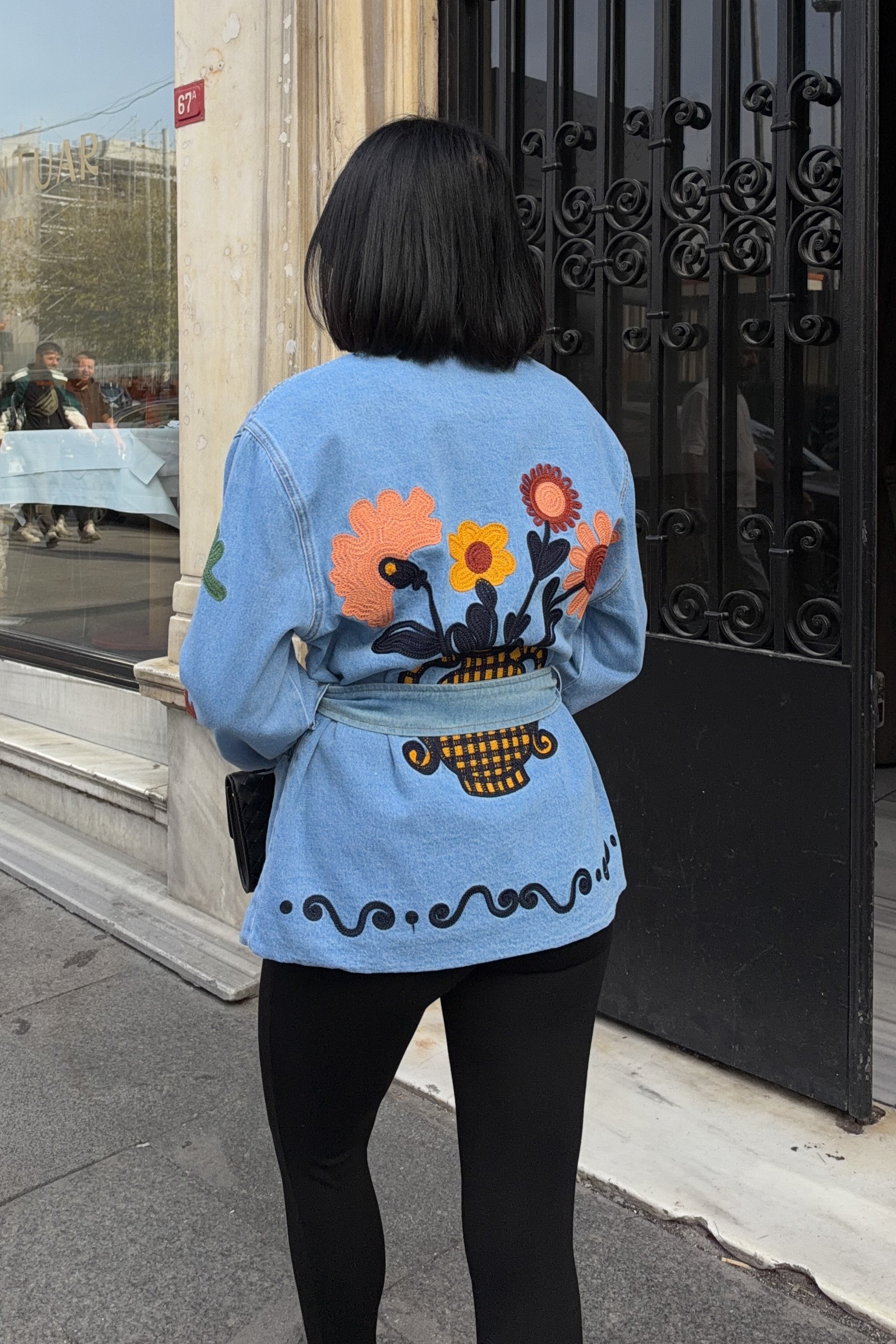 Bloom Nakış Detaylı Denim Ceket    5208