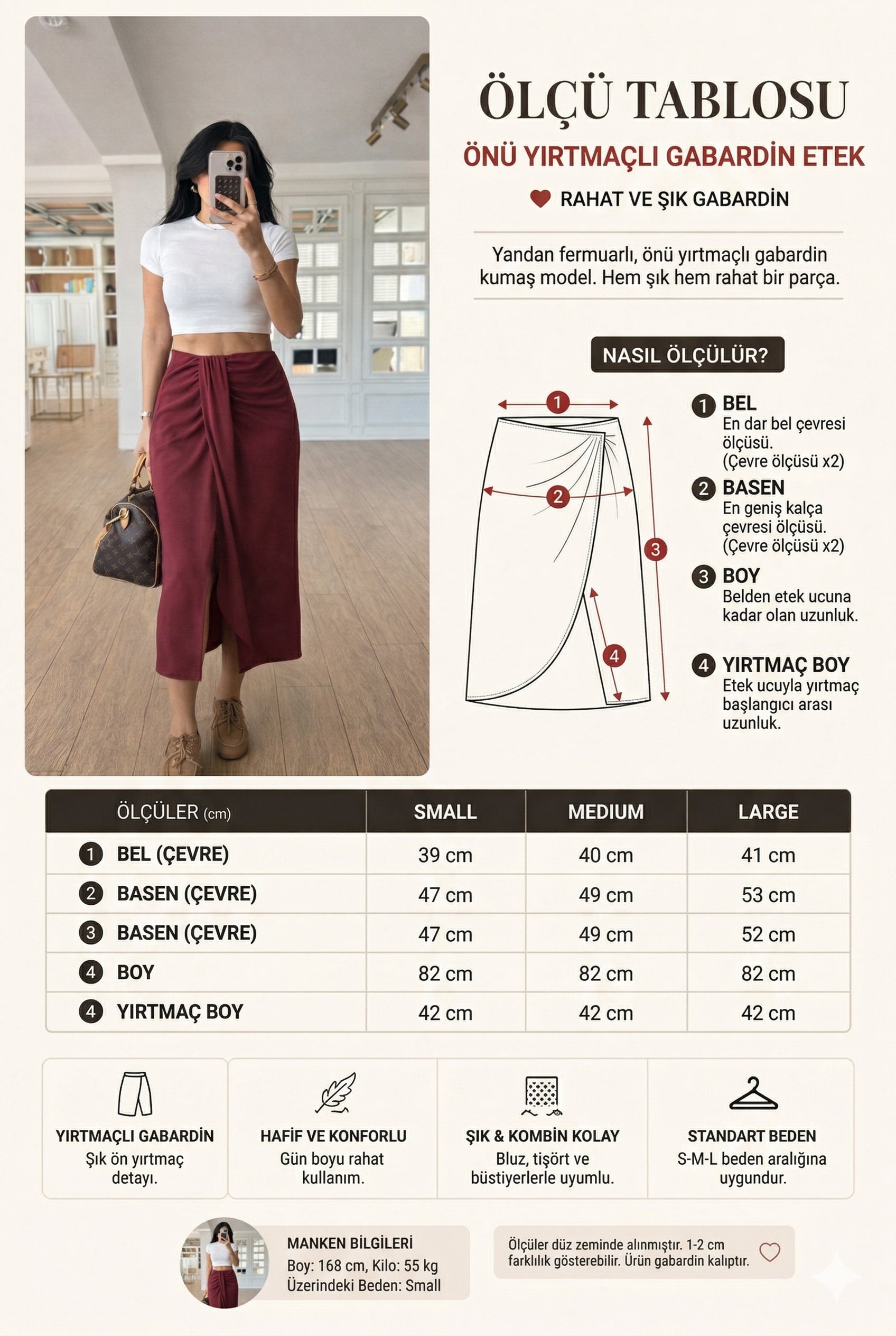 Drape Detaylı Anvelop Etek 4089