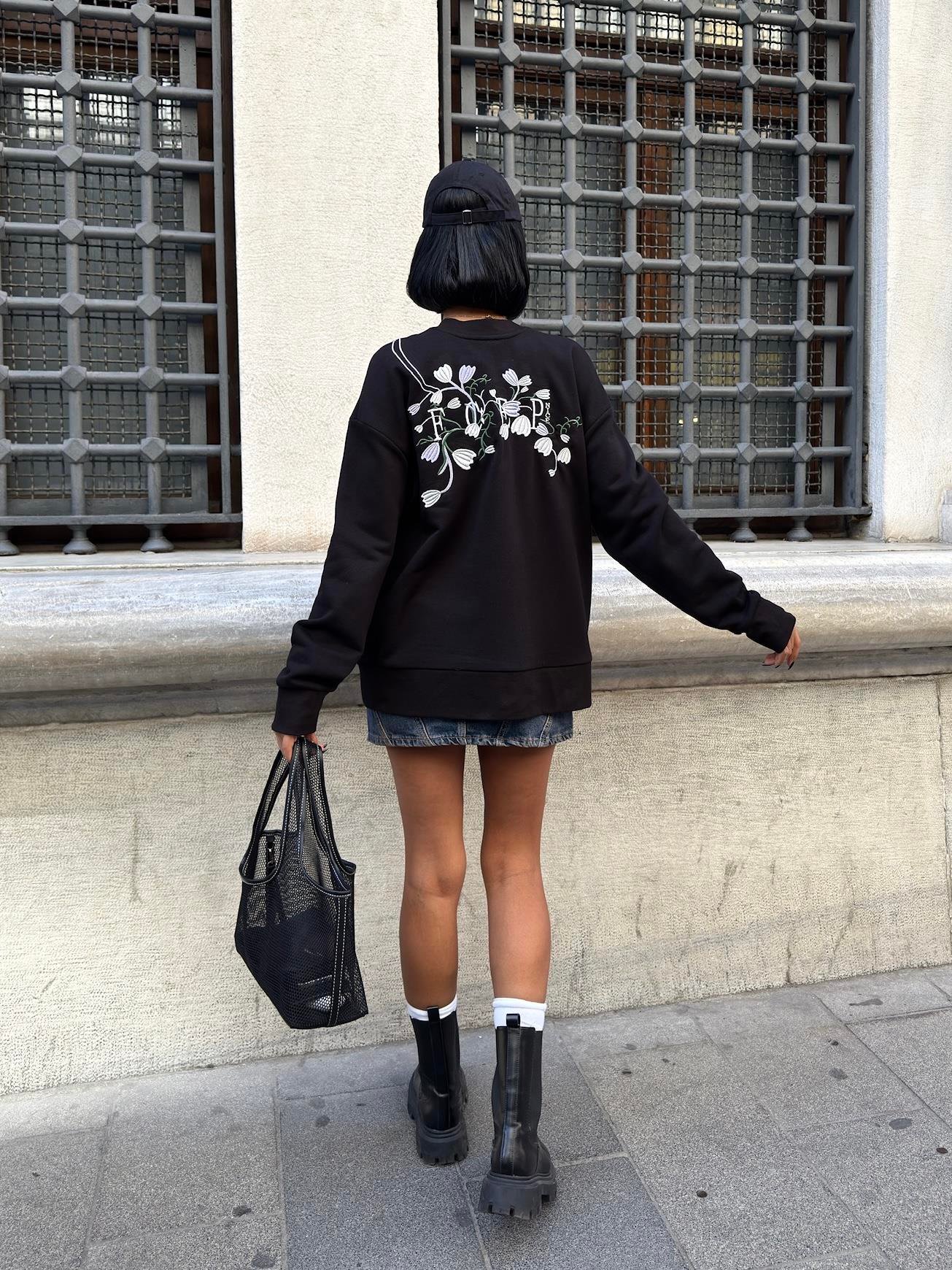 Marison Çiçek Nakışlı Sweatshirt 8050 -08