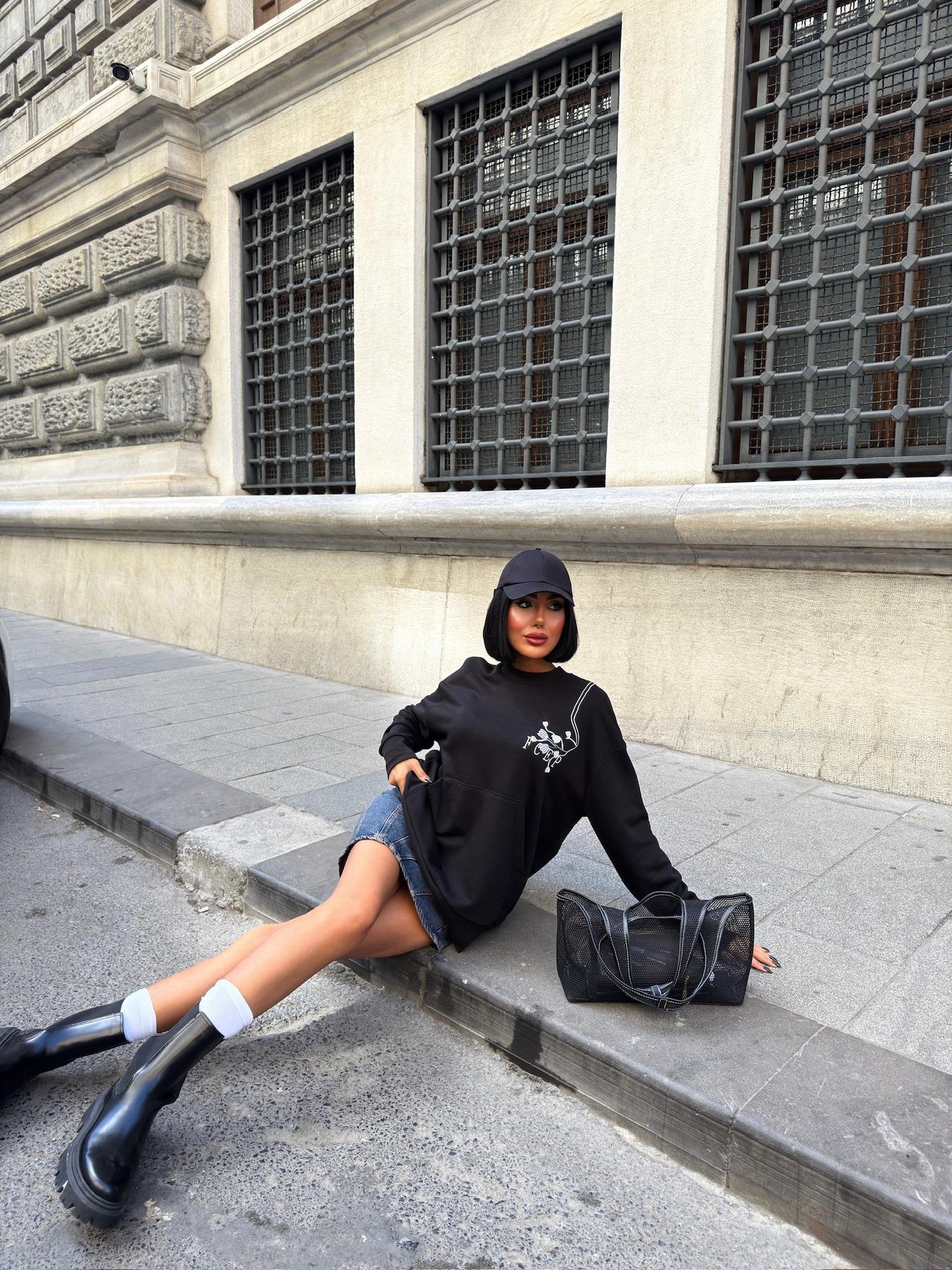 Marison Çiçek Nakışlı Sweatshirt 8050 -08