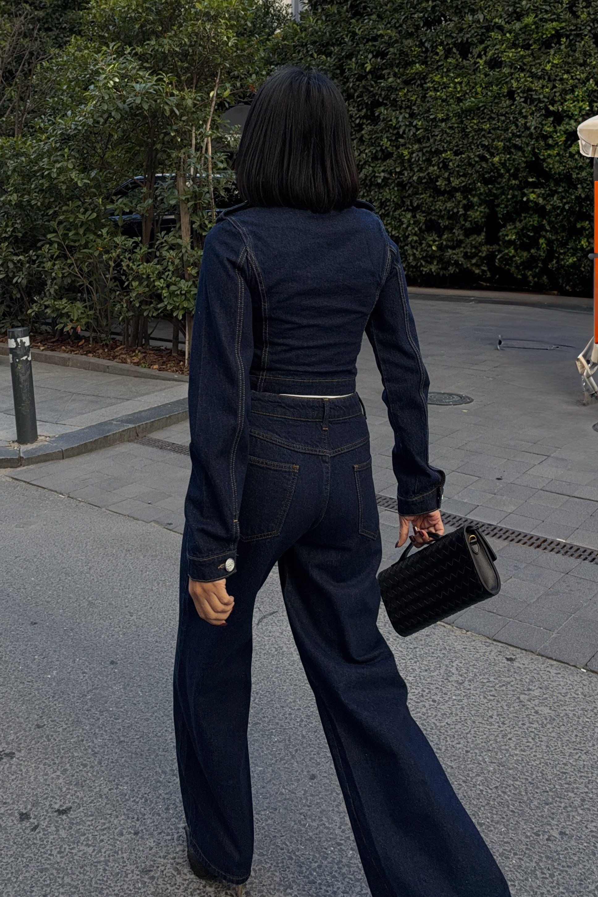 Silver Düğmeli Denim Takım   10374