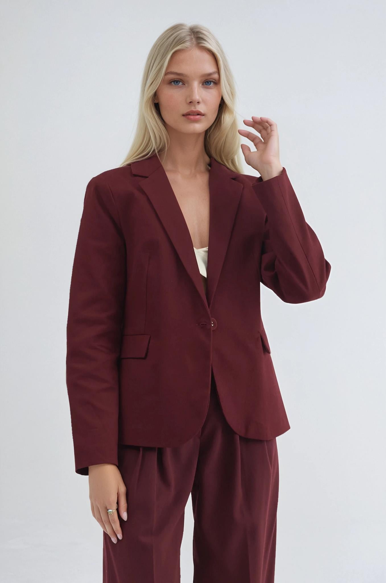 Tek Düğmeli Casual Ceket 6196