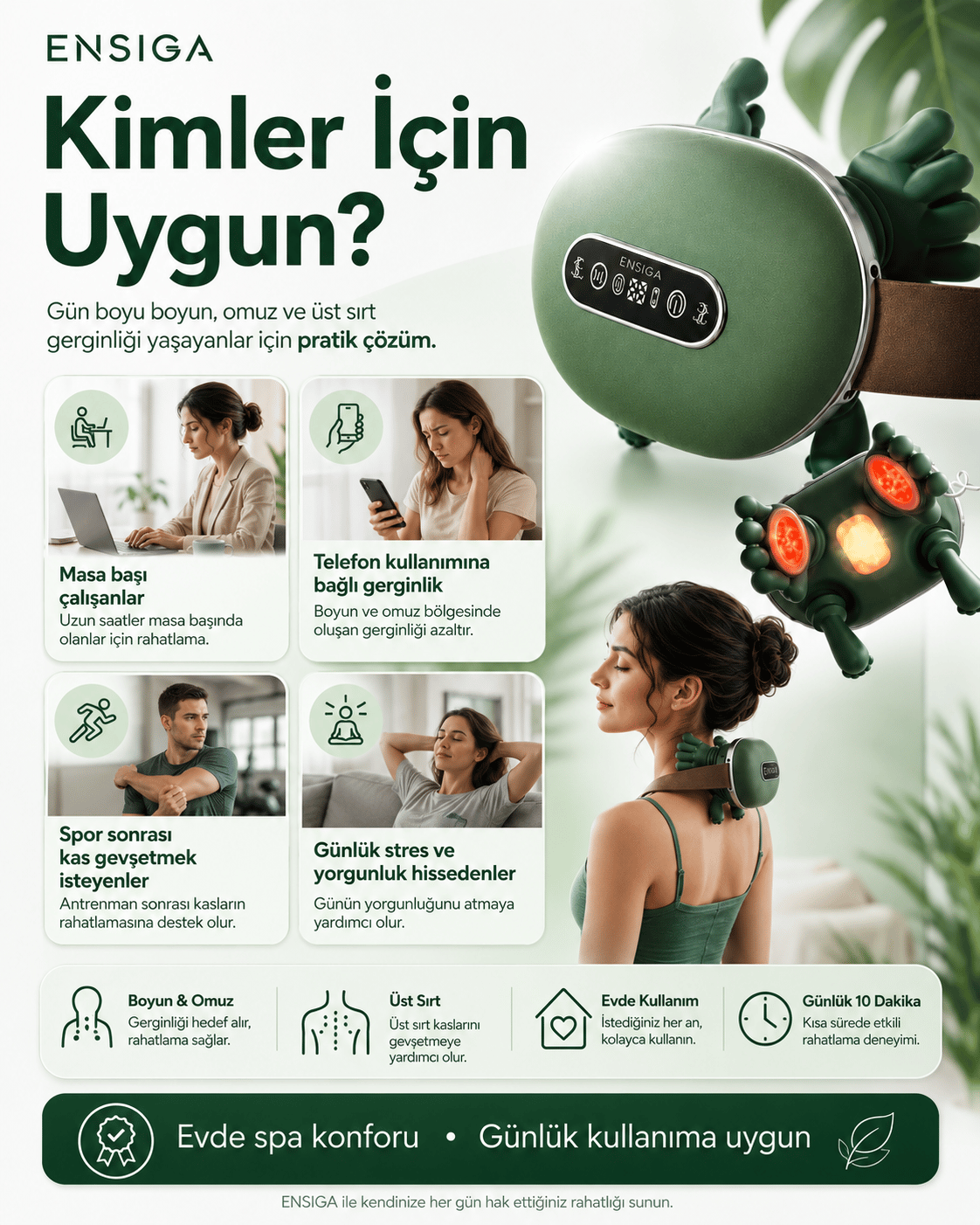 12 Parmaklı LCD ekranlı 3 Kırmızı Işık Terapili Masaj Aleti Yatay Kaplumbağa Masaj Cihazı