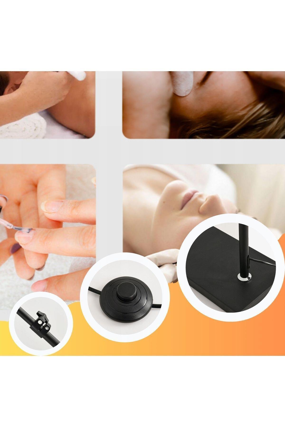 24 Inç Ay Lamba Oynar Başlık Yeni Nesil Ay Lamba Led Lamba, Beauty Tatto Makeup Manicure Dolgu Işığı