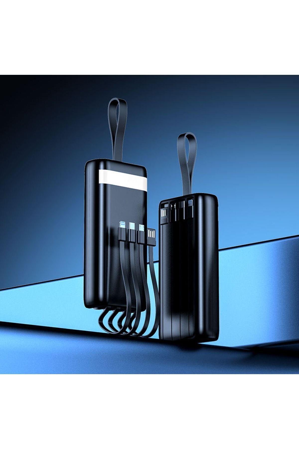 30.000mah Normal Powerbank Led Ekran Göstergeli Işıklı Batarya Şarj Aleti