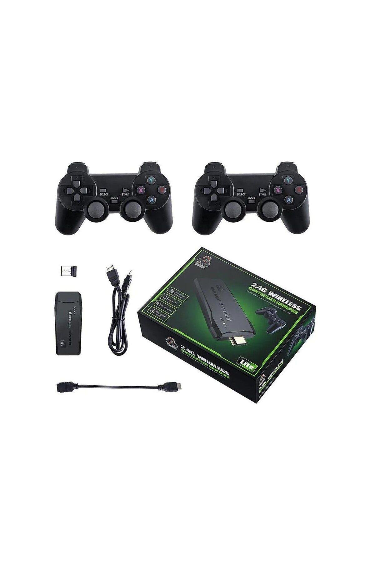 32 GB Hafızalı Kablosuz 2 Joystickli 2.4G Game Stick TV Gamepad Gaming Ateri