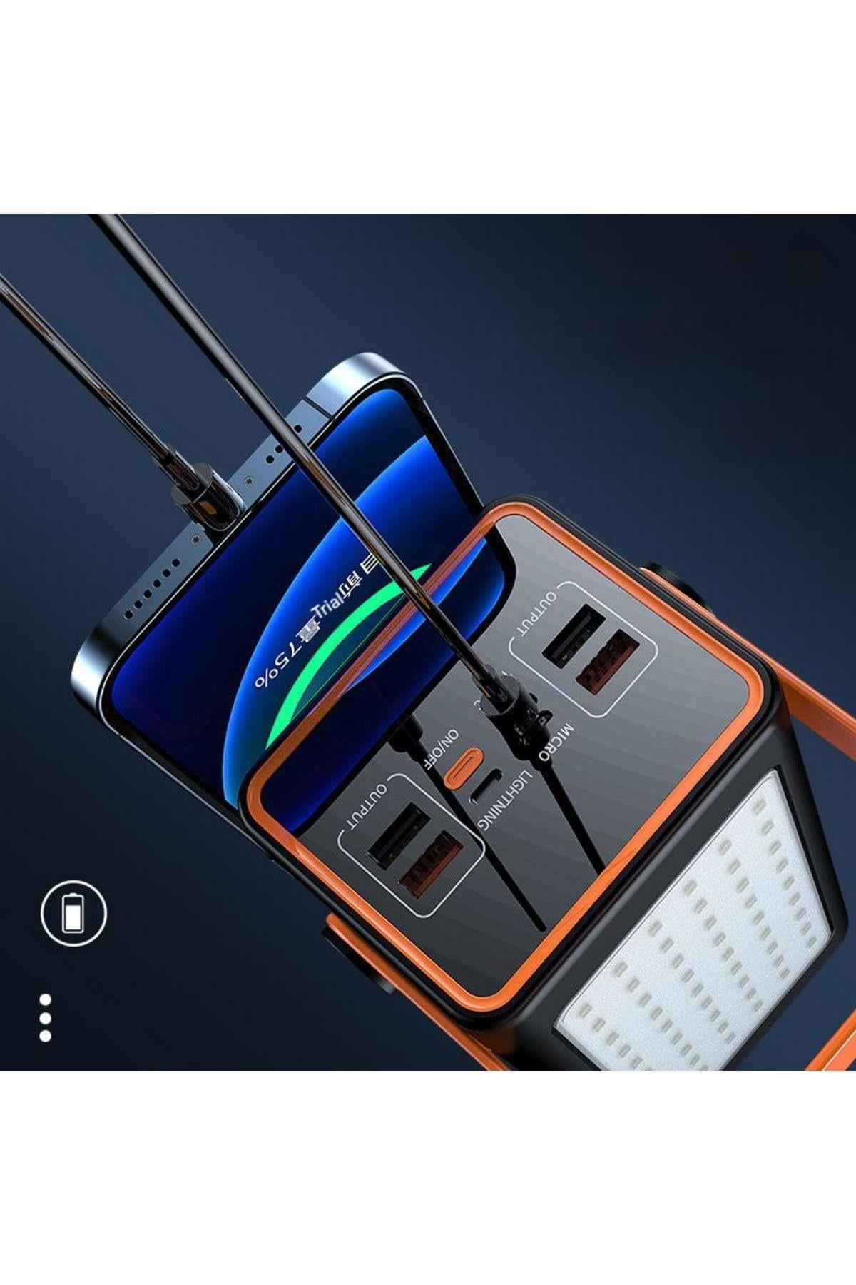 70.000mah Hızlı Şarj Powerbank Led Ekran Göstergeli Işıklı Batarya Şarj Aleti