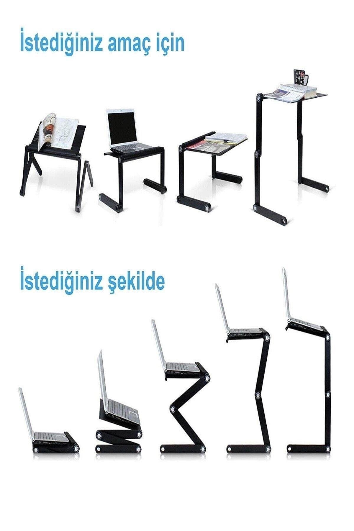 A Plus Taşınabilir Leptop Bilgisayar Masası Ayarlanabilir Ayaklı Masa Yatak Ve Kanepede Standı