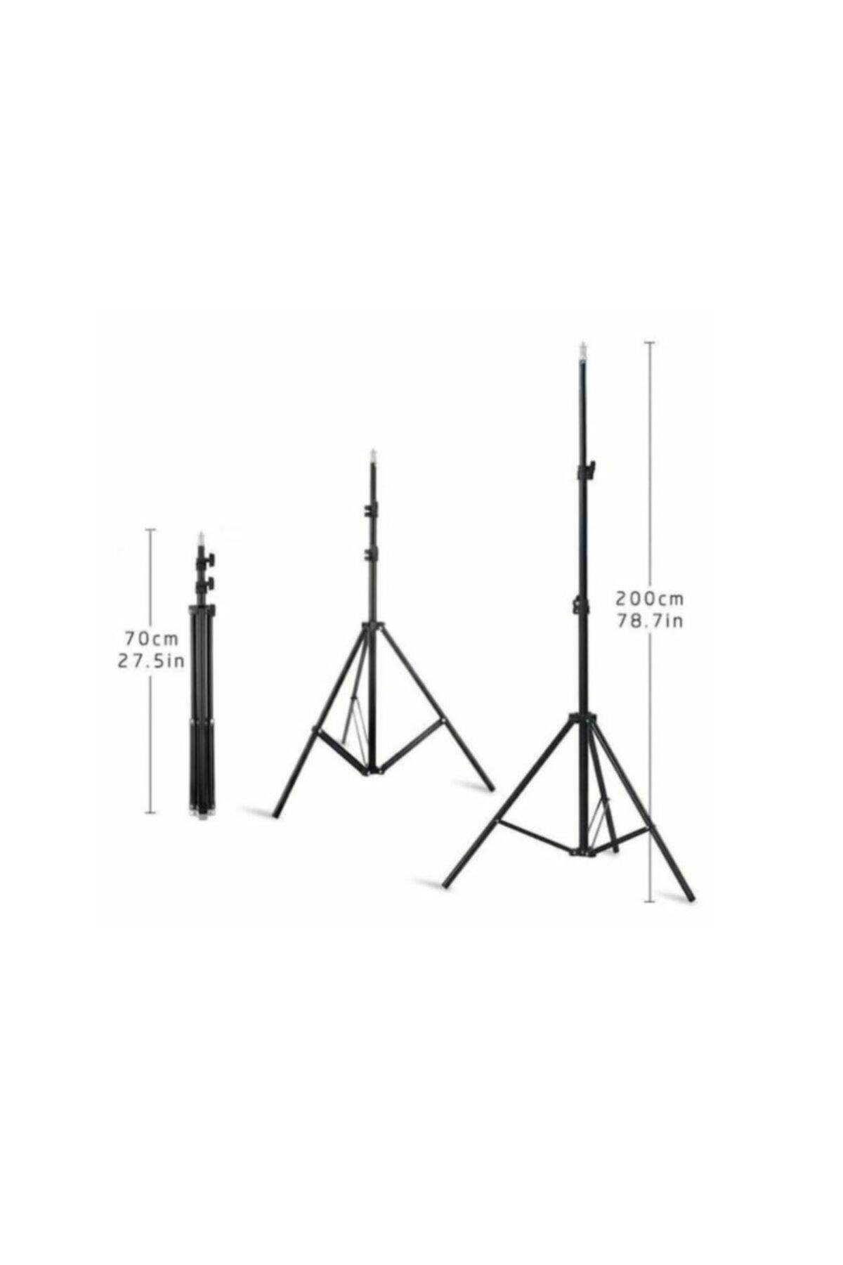 Adaptörlü Bluetooth Kumandalı Ring Light Youtuber Tiktok Çekim Makyaj Işığı 10 Inç 2.1 Mt Tripod