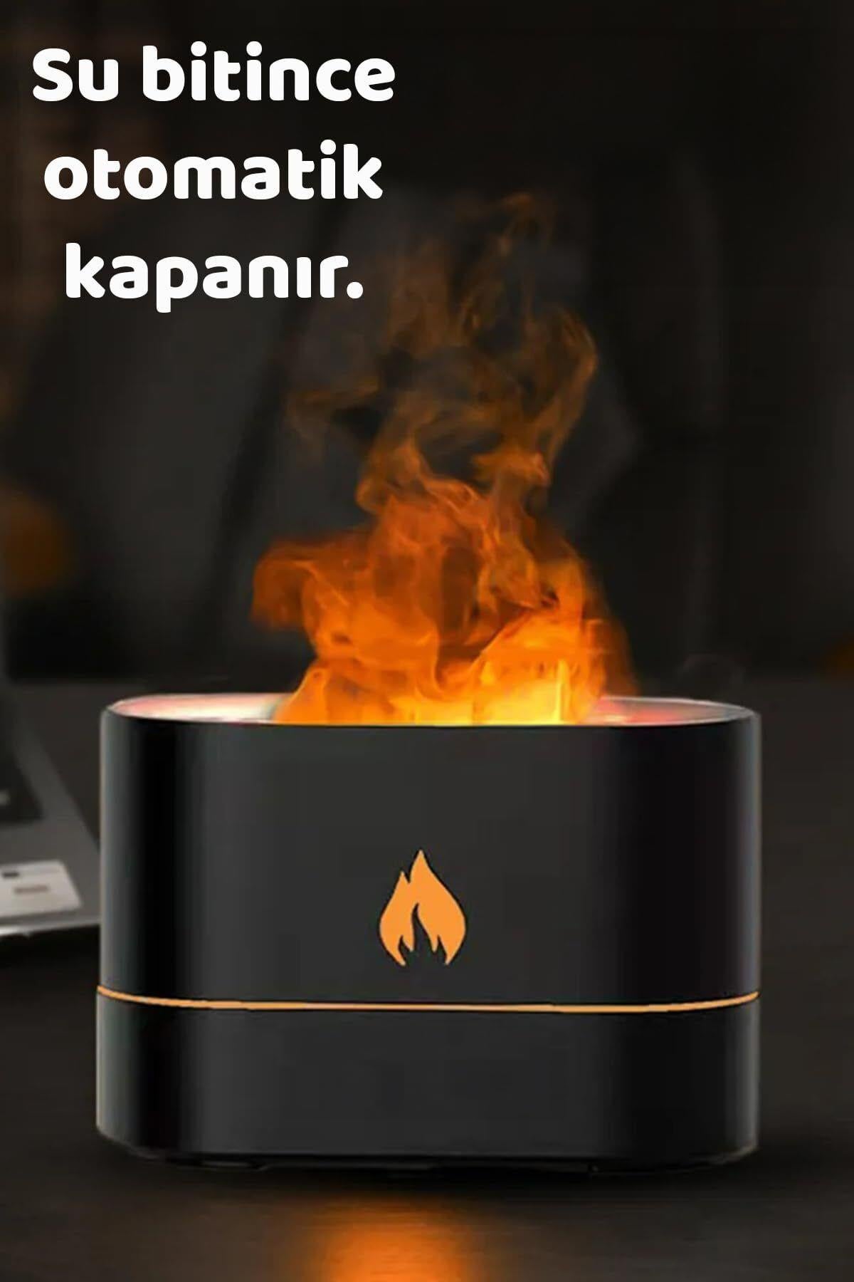 Alev Aroma Difüzör Lamba Ultrasonik Aromaterapi Nebulizatör Hava Nemlendirici Uçucu Yağ Difüzörü