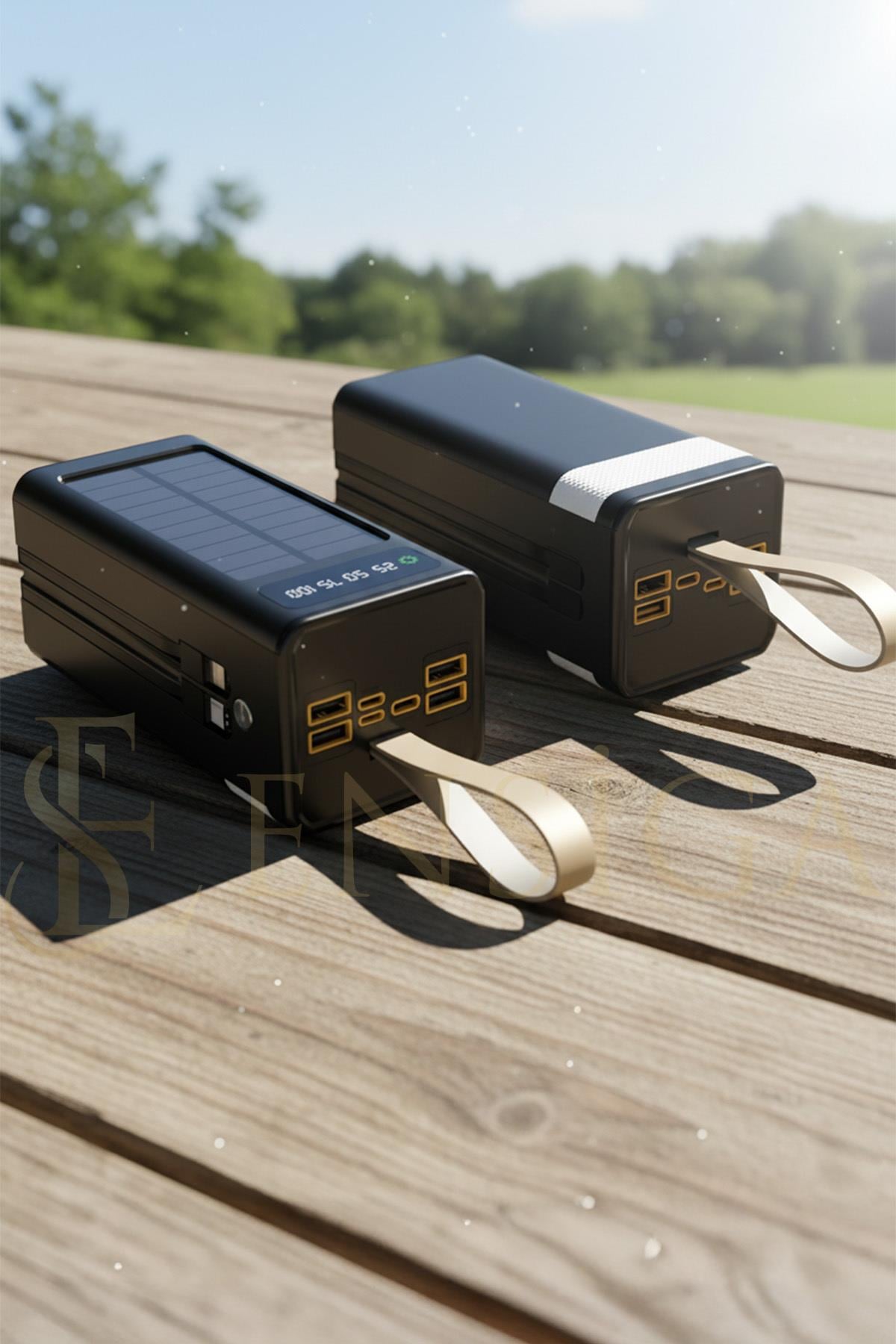 Ape Solar 30.000 Mah Güneş Enerjili Led Işıklı Powerbank Şarj Aleti 2x Usb Çıkışlı Mikro Type-C