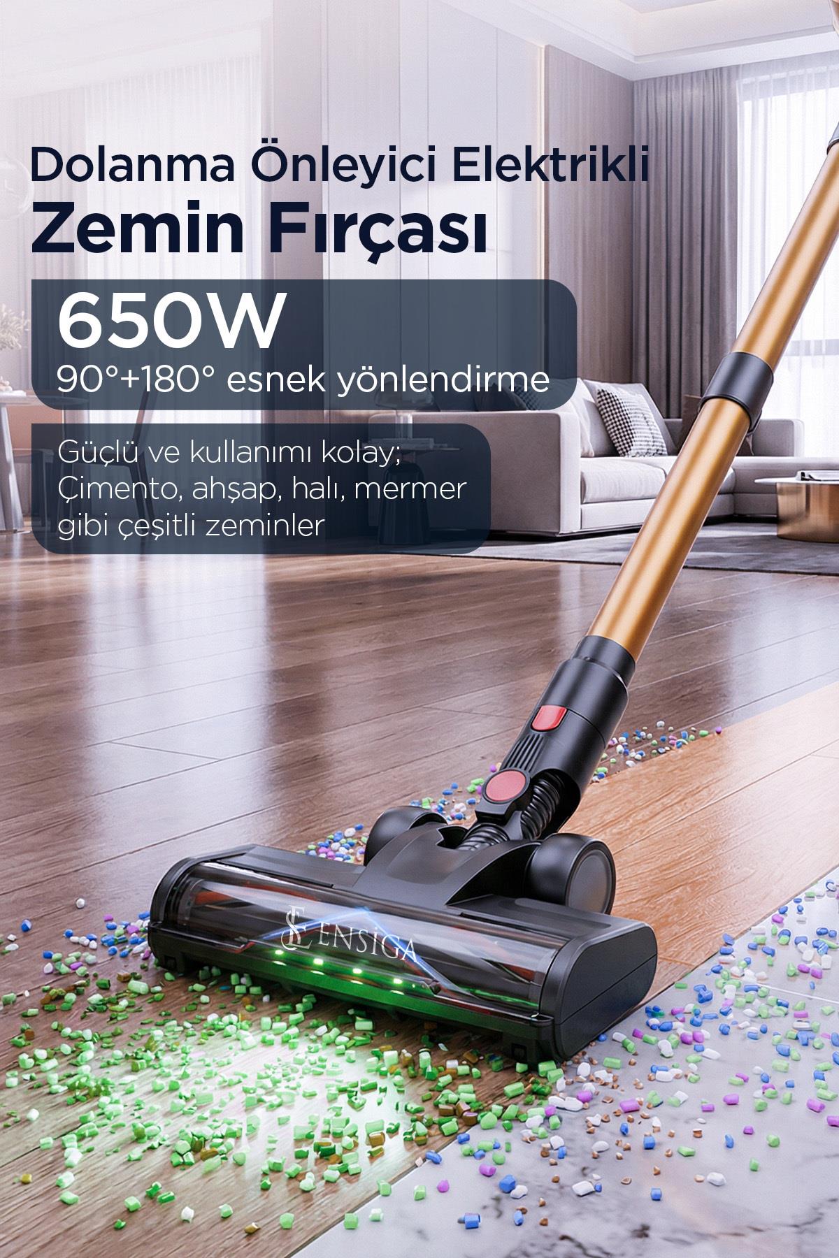 Araç İçi Şarjlı ve Katlanabilir 40Kpa Lcd Ekranlı 650W Gücünde Toz Işıklı Dikey Süpürge