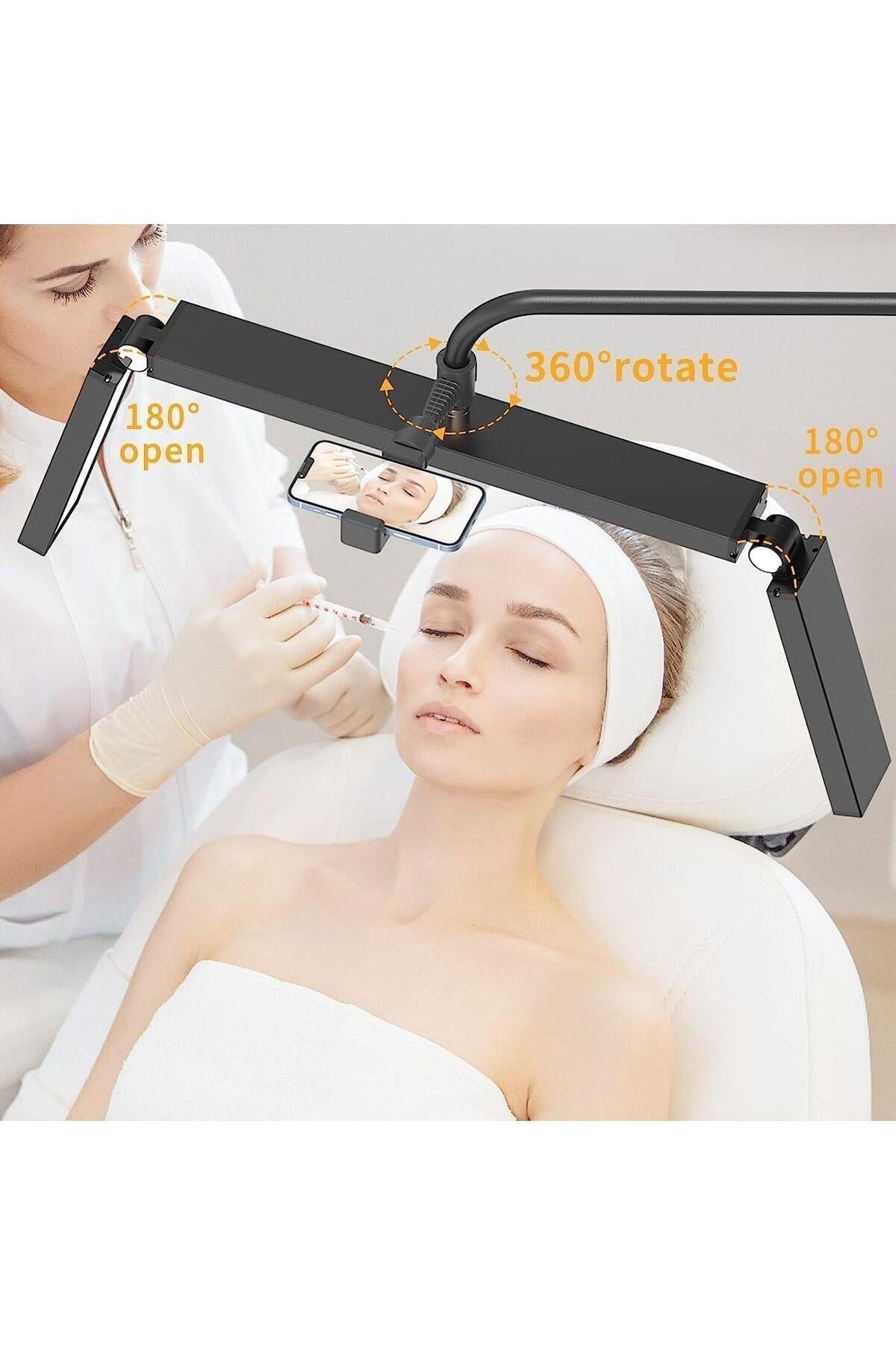 Beauty Kirpik Dövme için 36 İnç Yarım Ay Lamba Ayarlanabilir Parlaklık ve Yükseklik Soğuk Sıcak LED