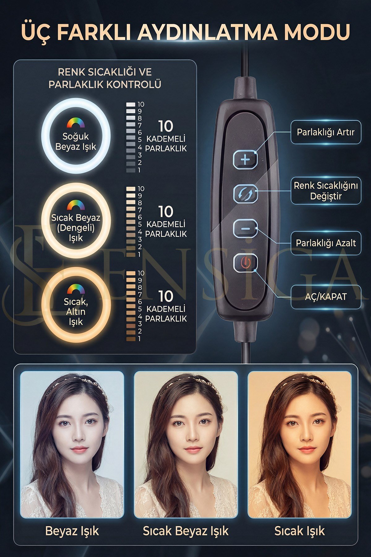 Bluetooth Kumandalı Masa Ayaklı 10 Inç Led Ring Lıght Influencer Youtuber Tiktok Makyaj Işığı