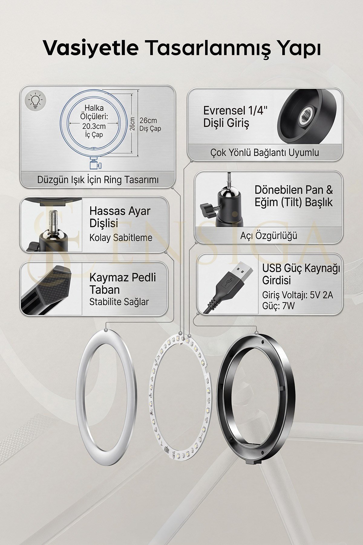 Bluetooth Kumandalı Masa Ayaklı 10 Inç Led Ring Lıght Influencer Youtuber Tiktok Makyaj Işığı