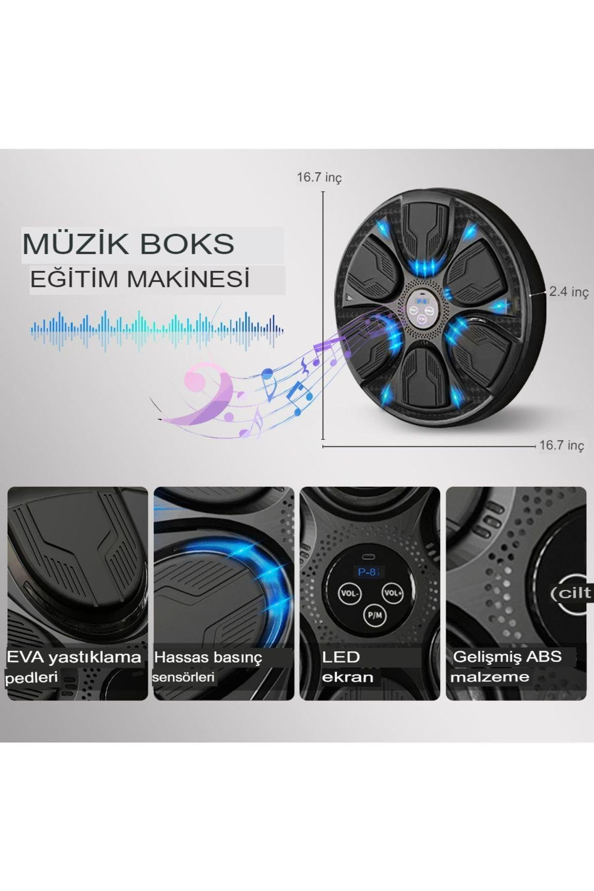 Boks Torbası Akıllı Müzikli Boks Makinesi Eldivenli Yetişkin Çocuk Egzersiz Boks Spor Ekipmanı