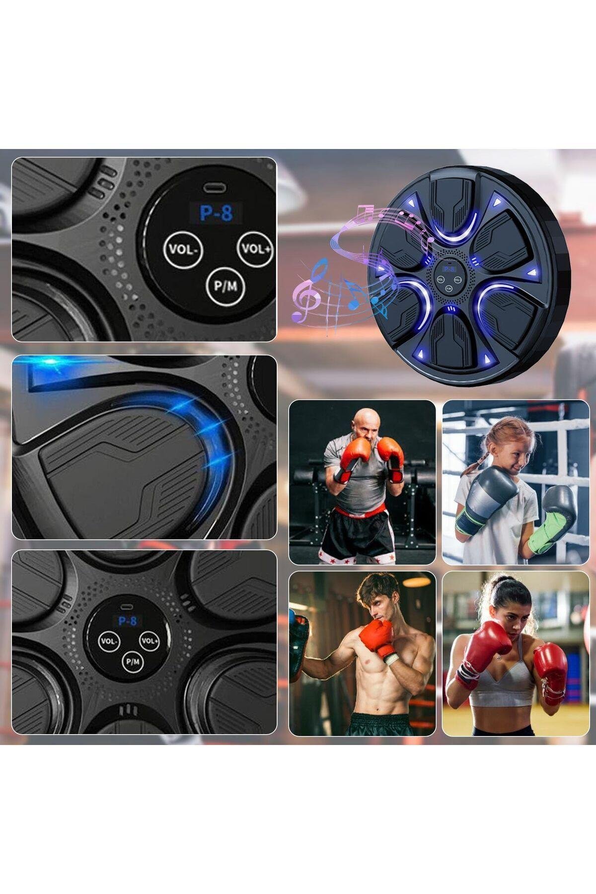 Boks Torbası Akıllı Müzikli Boks Makinesi Eldivenli Yetişkin Çocuk Egzersiz Boks Spor Ekipmanı