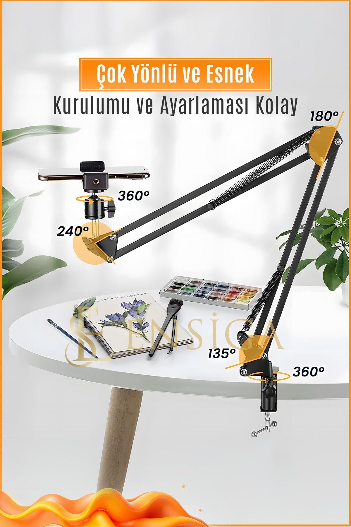 Cep telefonu Tutucu kol akıllı telefon kelepçesi uzun kollu cep telefonu tutucu, mafsallı kol askısı