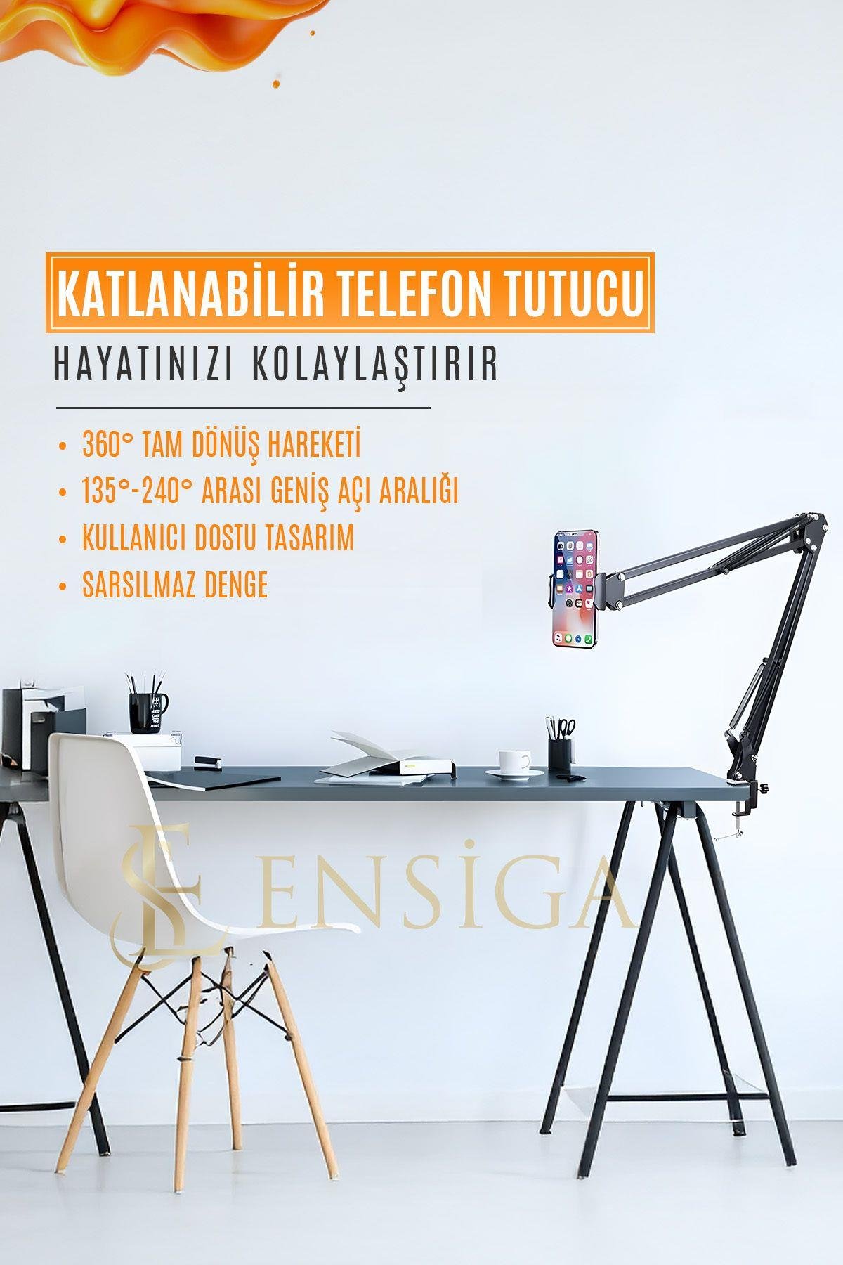 Cep telefonu Tutucu kol akıllı telefon kelepçesi uzun kollu cep telefonu tutucu, mafsallı kol askısı