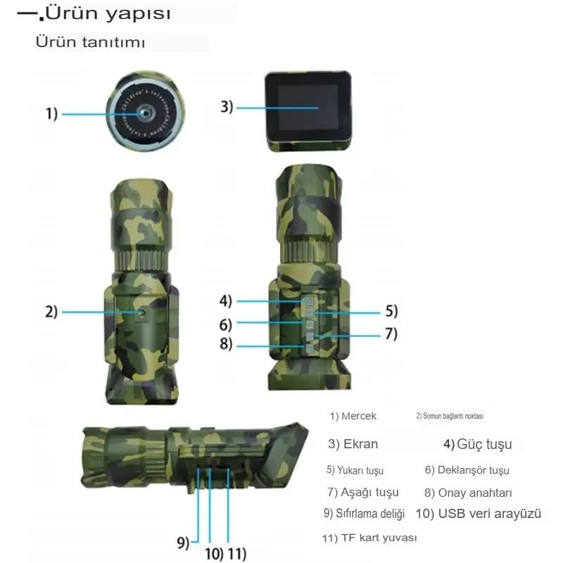 Çocuklar için  IPS Ekranlı Oyunlu Teleskop  Dijital Kamera/Video Hevesli Çocuklara Mükemmel Hediye