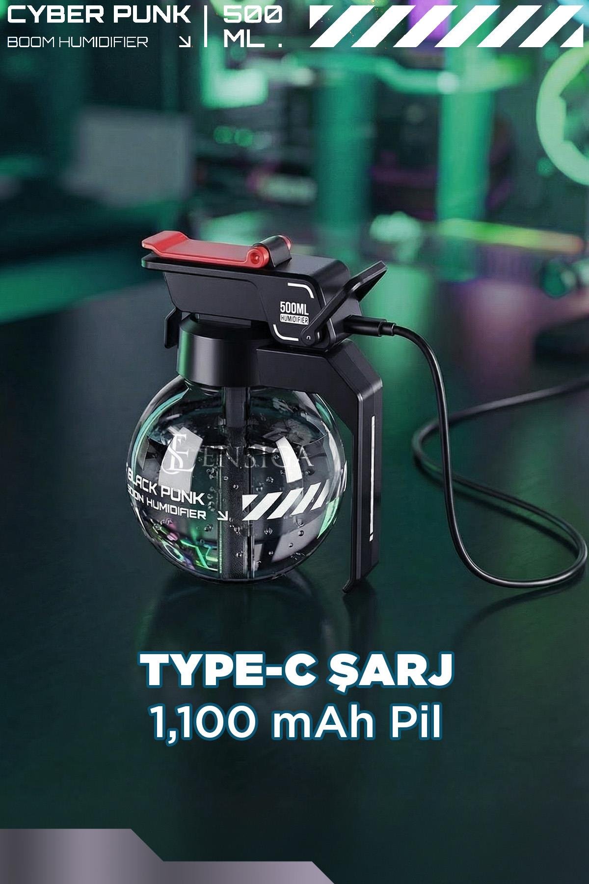Cyberpunk E-spor Masaüstü Dekorasyon Bombası Nemlendirici Alev Spreyi Yaratıcı Difüzör