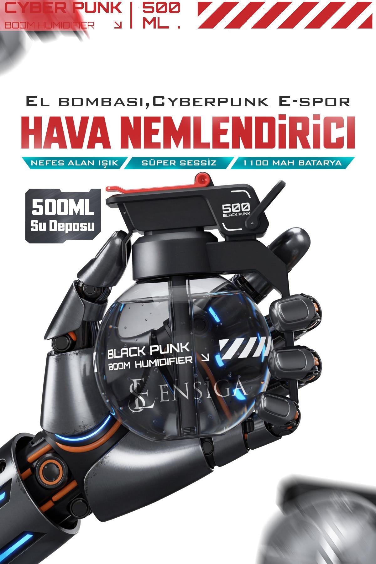 Cyberpunk E-spor Masaüstü Dekorasyon Bombası Nemlendirici Alev Spreyi Yaratıcı Difüzör