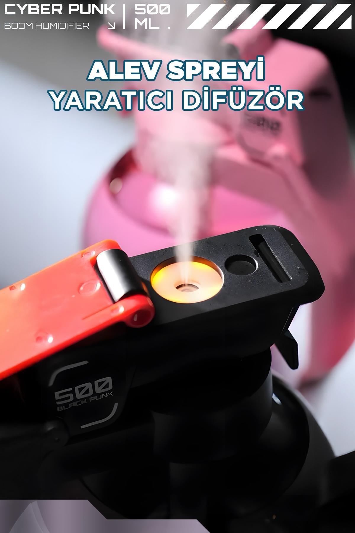 Cyberpunk E-spor Masaüstü Dekorasyon Bombası Nemlendirici Alev Spreyi Yaratıcı Difüzör
