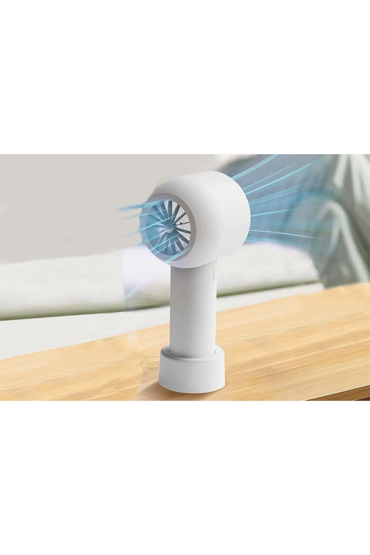 Dijital Ekranlı Taşınabilir El Tipi Turbo Fan 1500mAh Pil Mini El Fanı