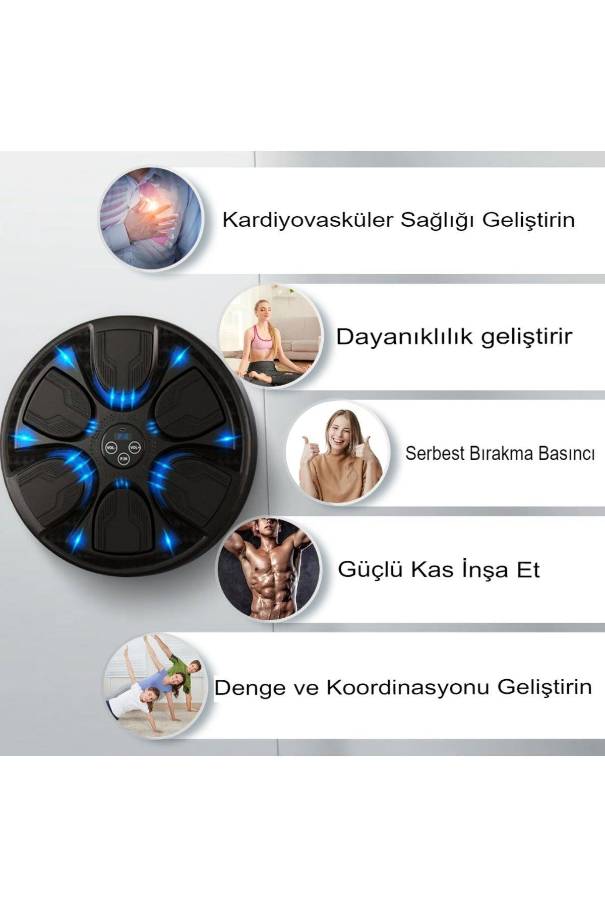 Eldivenli Akıllı Boks Standı Müzikli Boks Makinesi  Yetişkin Çocuk Egzersiz Boks Spor Ekipmanı